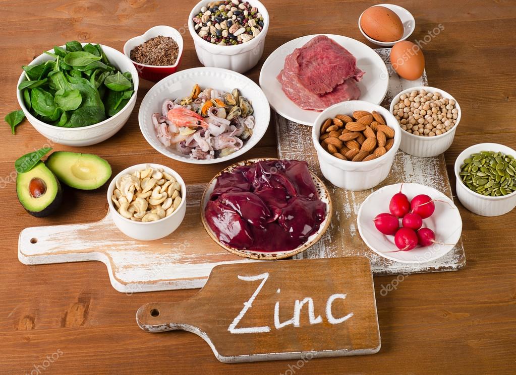 depositphotos 107054922 stock photo foods with zinc mineral